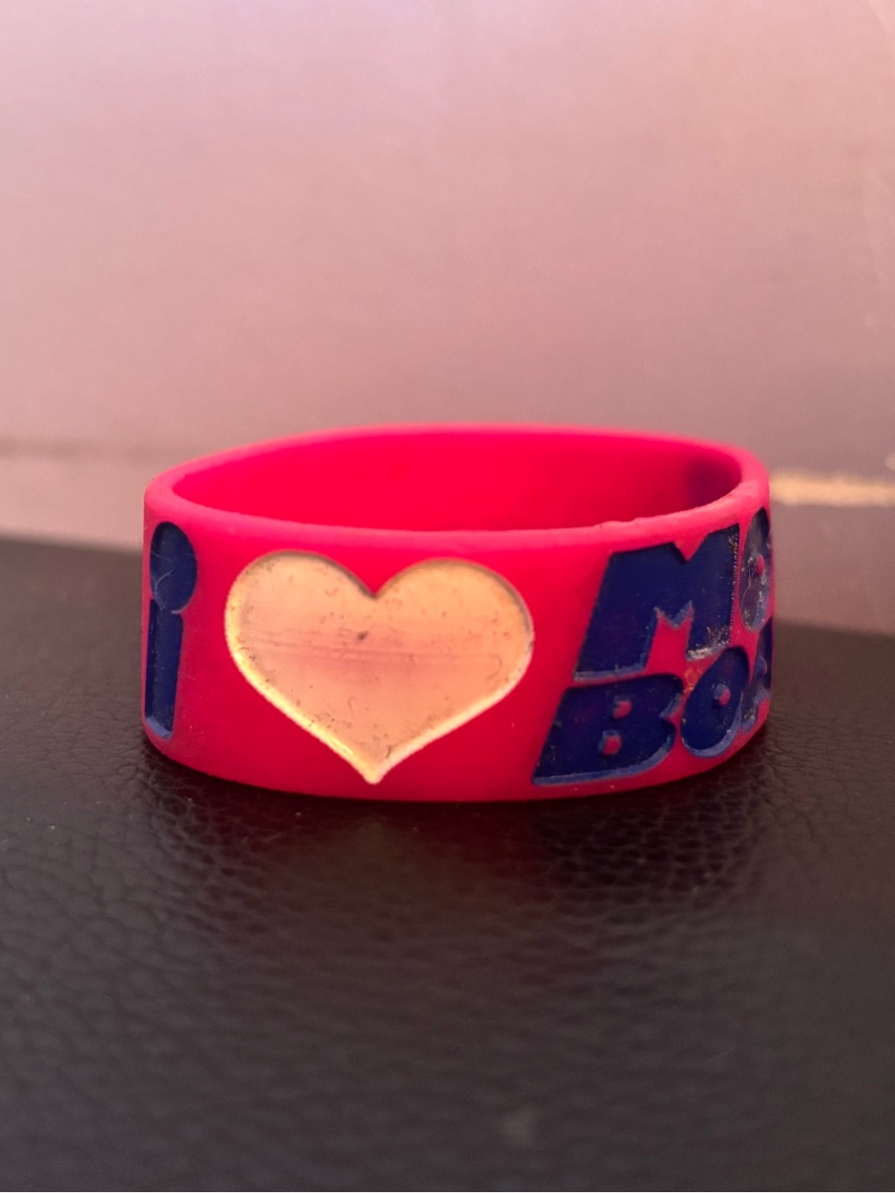 Pink "Boobies Rule" Breast Cancer Awareness Silicone Bracelet - Picture 2 of 3